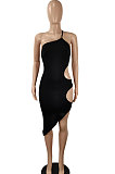 Pure Color Sexy Hollow Out Club Mini Dress SH7263