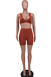 Sexy Summer Pit Bar Beach Pure Color High Elastic Casual Two-Piece ZDD31129