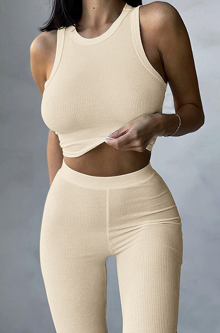Vest Pit Bar Cultivate One's Morality Sport Casual Long Pants Sets Q879