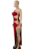 Pure Color Sexy Off Shoulder Long Dress SH7260