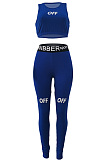 Casual Vest Letter Offset Printing Yoge Two-Piece ALS245