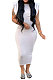 Pure Color Casual Sleevelees Shoulder Pads Cultivate One's Morality Sexy Midi Dress Q877