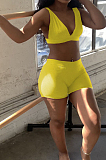 Sexy Summer Pit Bar Beach Pure Color High Elastic Casual Two-Piece ZDD31129