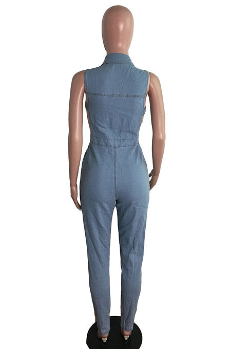 Fashion Women Cowboy Cultivate One's Morality Casual Jumpsuit JLX6087