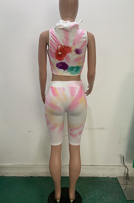Women Veil Jumpsuits Sport Shorts Sets LD8711