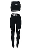 Casual Vest Letter Offset Printing Yoge Two-Piece ALS245