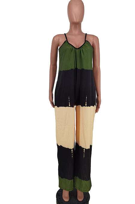 Fashion Digital Printing Sexy Loose Fitting Jumpsuits ZDD31125