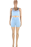 Fashion Casual Prue Color Vest Shorts Two-Piece SM9185