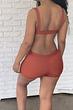 Sexy Summer Pit Bar Beach Pure Color High Elastic Casual Two-Piece ZDD31129