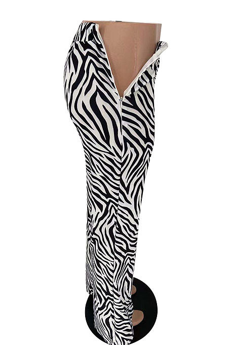 Personality Temperament Casual Chain Zebra Long Pants AYL4083