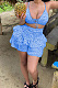 Night Club Sexy Hang A Neck Top Shorts Two-Piece WXY8862