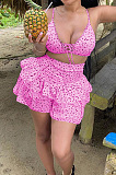 Night Club Sexy Hang A Neck Top Shorts Two-Piece WXY8862