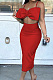 Fashion Sexy Sling Chest Warp High Waist Skirt Open Fork Sets WY6770