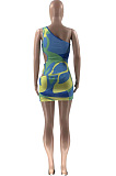 Euramerican Sexy One Shoulder Hollow Out Dress WXY8868