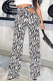 Personality Temperament Casual Chain Zebra Long Pants AYL4083