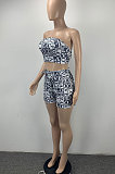 Fashion Letter Printing Chest Wrap Shorts Sets ML7442