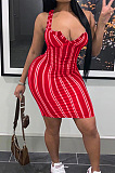 Sexy Casual Stripe Printing Vest Dress WXY8835