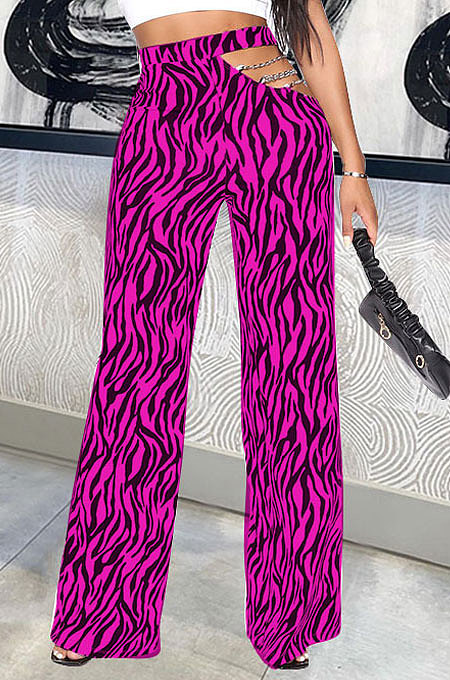 Personality Temperament Casual Chain Zebra Long Pants AYL4083