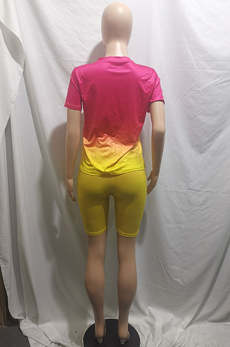 Printing Positioning Hurnt Flower Sport Fashion Two-Pieces BLE2322