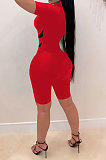Sexy Color Matching Zipper Romper Shorts FFE133