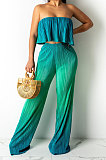 Gradual Change Printing Bandeau Bra Long pants Casual Two-Pieces AD0509