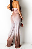 Gradual Change Printing Bandeau Bra Long pants Casual Two-Pieces AD0509