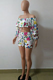 Sexy Digital printing Heap Heap Sleeve Shorts Sets BN9071