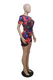 Fashion Casual Tie-Dye Short-Sleeved Shorts Sets  BDF8080