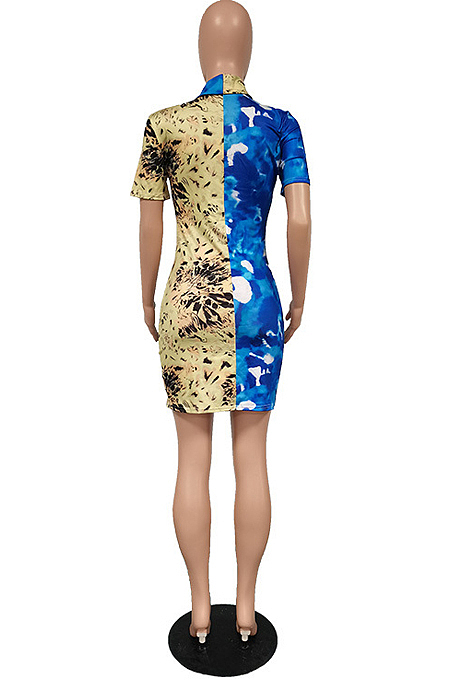 Euramerican Fashion Spliced Casual Dress XMY046 