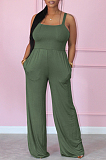 Fashion Summer Pure Color Vest Shift Jumpsuits E8600