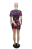 Fashion Casual Tie-Dye Short-Sleeved Shorts Sets  BDF8080