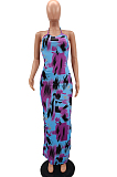Euramrican Sexy Hang A Neck Backless Both Sides Open Fork Dress NYZ6022