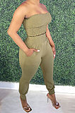 Elastic Chest Wrap Body Shaper Casual Pure Color Two-Pieces PU6086