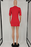 Euramerican Women Offset Printing Hurnt Flowers Casual Dress XMY056
