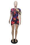 Fashion Casual Tie-Dye Short-Sleeved Shorts Sets  BDF8080