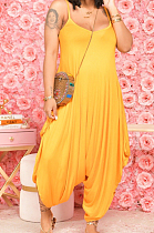Sexy Pure Color Sling Wide Leg Jumpsuits E8598