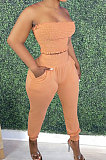Elastic Chest Wrap Body Shaper Casual Pure Color Two-Pieces PU6086