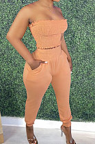 Elastic Chest Wrap Body Shaper Casual Pure Color Two-Pieces PU6086