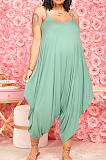Sexy Pure Color Sling Wide Leg Jumpsuits E8598
