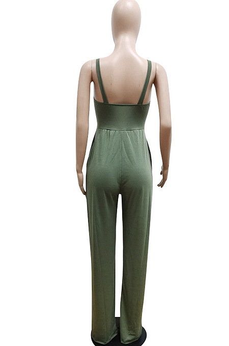 Fashion Summer Pure Color Vest Shift Jumpsuits E8600