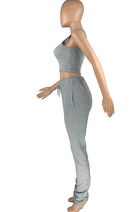 Trendy Women Sport Casual Vest Heaps Of Pants Two-Pieces HR8172