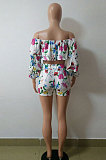 Sexy Digital printing Heap Heap Sleeve Shorts Sets BN9071