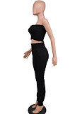 Elastic Chest Wrap Body Shaper Casual Pure Color Two-Pieces PU6086