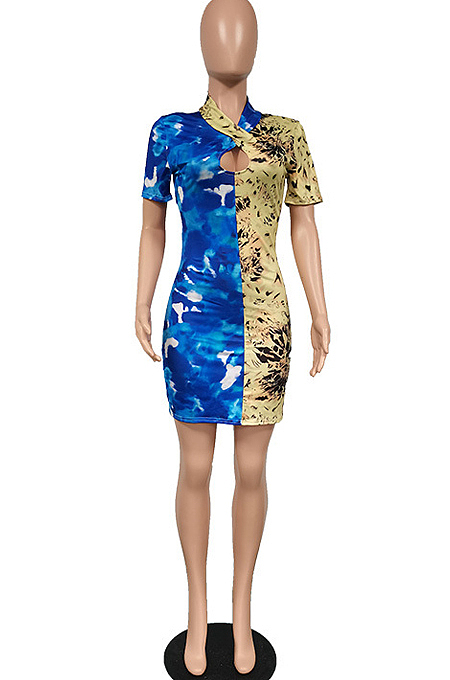 Euramerican Fashion Spliced Casual Dress XMY046 