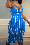 Fashion Casual Printing Sling Boob Tube Top Dress PQ8046