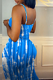 Fashion Casual Printing Sling Boob Tube Top Dress PQ8046
