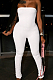 Sexy Boot Tube Top Night Club Pure Color Smoke Wrinkled Stretch Jumpsuits YYF8224