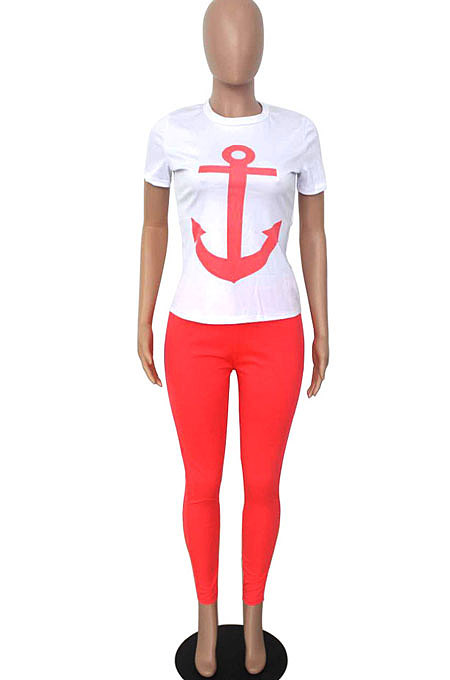 Sexy T Shirt Printing Long Pants Sets YMM9020