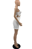 Euramerican Casual Pure Color Sleeveless Knot Dress PQ8047