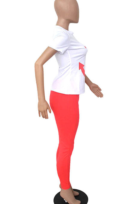 Sexy T Shirt Printing Long Pants Sets YMM9020